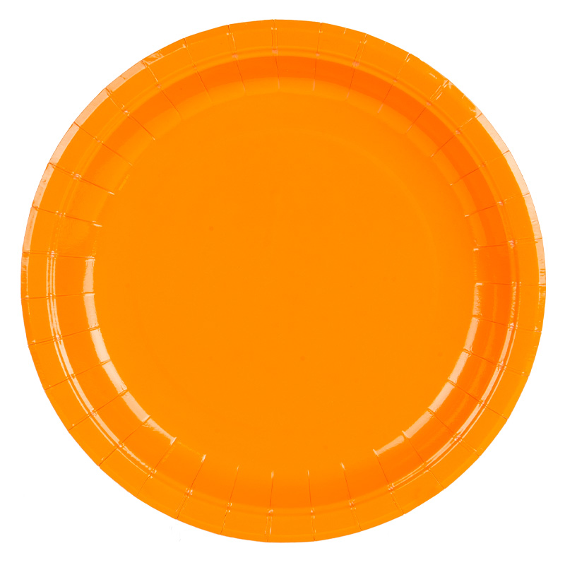 Pastel Orange Paper Plate